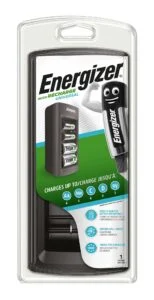 Зарядно у-во ENERGIZER N301335800 NIMH R6 03 14 20 22 продуктова снимка с видими батерии и LED индикатор