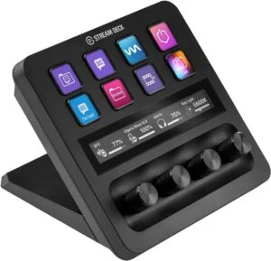 Контролер Elgato Stream Deck Plus основен изглед с бутони и дисплей