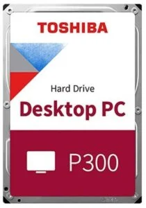 Хард диск TOSHIBA P300 2TB 7200rpm 256MB SATA 3 продуктова снимка с видим интерфейс и размер