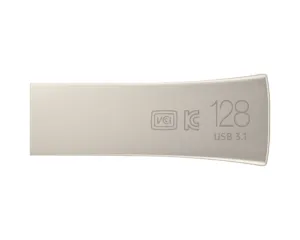 USB памет Samsung BAR Plus 128GB USB-A Сребриста основна снимка с метален корпус
