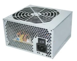 Захранващ блок FSP Group SP500-A 450W продуктова снимка с видим вентилатор и конектори