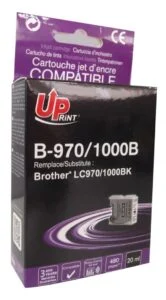 Мастилница UPRINT LC970 LC1000 BROTHER Черен продукт снимка отпред с детайли