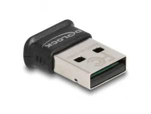 Адаптер Bluetooth Delock 61024 version 5.0 с USB интерфейс на бял фон