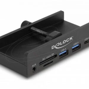 Външен USB Хъб 3-порта 5 Gbps 2 x USB-A 1 x USB-C с четец на карти основна снимка
