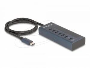Delock USB Хъб 7 порта 10 Gbps 6 x Data USB-C 1 x PD 20W основна продуктова снимка