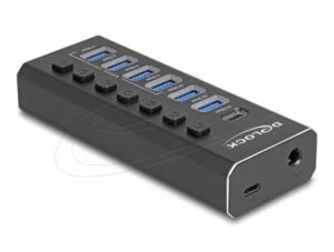 Delock USB Хъб 7 портa 10 Gbps 6 x USB-A 1 x USB-C основна продуктова снимка