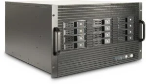 Кутия Inter Tech Server 6U-6520 за сървър ATX основен изглед отпред