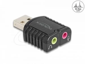 Delock Външна звукова карта USB 24 bit / 96 kHz продукт снимка отпред