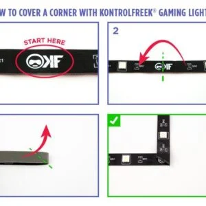 RGB лента KontrolFreek Gaming Lights Kit USB 3.6m в гейминг среда с осветление
