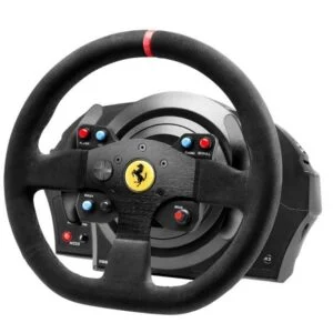Волан THRUSTMASTER T300 Ferrari Alcantara Edition изглед на педалите и основата