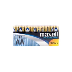 Алкални батерии MAXELL LR6 1,5V AA 32 бр. pack продуктова снимка с опаковка