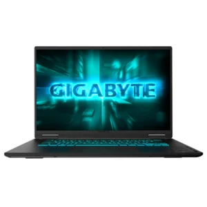 Лаптоп GIGABYTE GAMING A16 CTH показан отпред с отворен капак