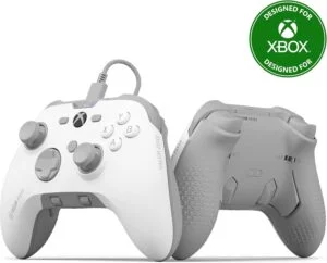 Жичен геймпад SCUF VALOR PRO Wired Performance Xbox Controller в бял цвят отпред