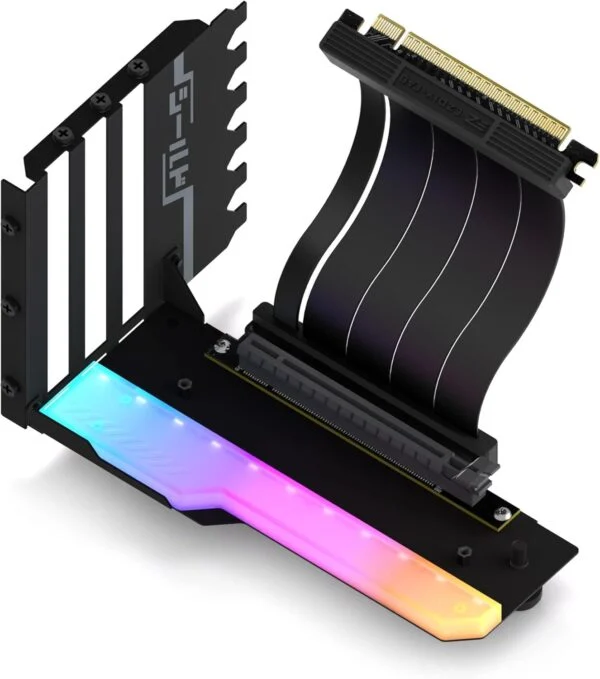 Брекет за вертикален монтаж на GPU EZDIY-FAB RGB PCIe 4.0 Riser Cable 90° основен продукт снимка