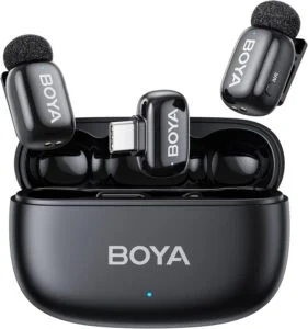 Безжична микрофонна система BOYA Mini 2-02 с USB-C основен изглед на продукта