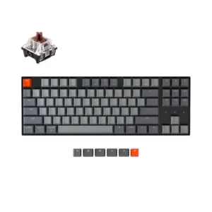 Геймърска Механична клавиатура Keychron K8 TKL Hot-Swappable Gateron Optical Brown Switch RGB Backlight продуктова снимка