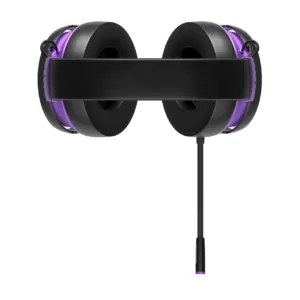 Геймърски слушалки Dark Project Sono Wired Black/Violet снимка с акцент върху цветовете