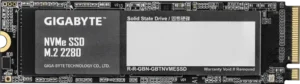 SSD GIGABYTE 512GB NVMe PCIe 3.0 продуктова снимка с видим форм фактор M.2