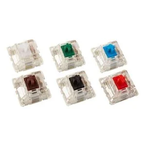 Детайлна снимка на суичове Glorious Gateron Black за механична клавиатура