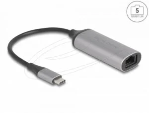 Delock Мрежов адаптер USB Type-C към 5 GbpsLAN продуктова снимка отпред