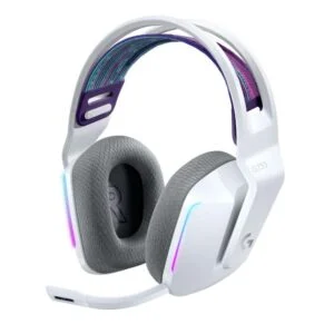 Геймърски слушалки Logitech G733 Lightspeed Wireless RGB Микрофон Бели основен продукт снимка