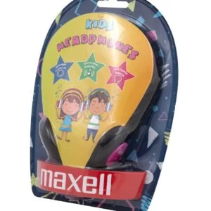 Детайлна снимка на слушалки MAXELL KIDS с меки наушници за деца