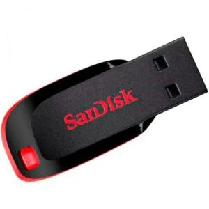 USB памет SanDisk Cruzer Blade 32GB с компактен дизайн и USB-A конектор продуктова снимка