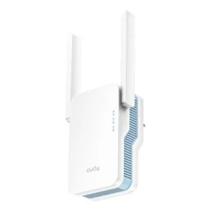 Безжичен усилвател Cudy RE1200 с външни антени и Ethernet порт