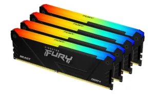 Памет Kingston FURY Beast Black RGB 128GB(4x32GB) DDR4 3200MHz CL16 основна продуктова снимка