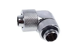 Фитинг Alphacool Eiszapfen Удължител 90° 13/10mm G1/4 Сребрист основно изображение