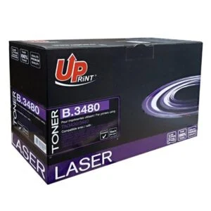 Toner Cartridge BROTHER TN3480 Uprint продуктова снимка с опаковка и тонер касета
