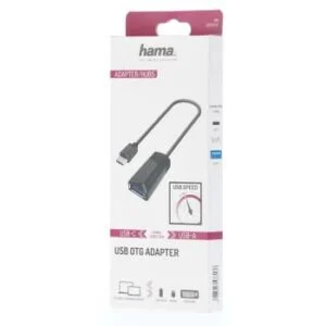 Адаптер HAMA USB-C мъжко - USB 3.2 Gen 1 A женско с позлатени конектори детайлна снимка