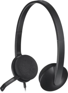 Слушалки с микрофон Logitech H340 основен продукт снимка отпред
