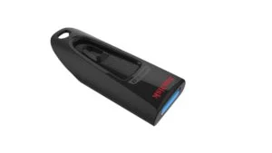 USB памет SanDisk Ultra 64GB продуктова снимка с USB 3.0 конектор