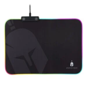 Геймърски пад Spartan Gear Ares RGB черен цвят с RGB осветление и подходящ за всички видове мишки