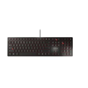 Жична клавиатура CHERRY KC 6000 Slim продуктова снимка с тънък дизайн и метална плоча