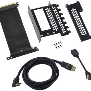 Универсален брекет и кабел за вертикален монтаж за видео карта CableMod PCIe x16 1x DisplayPort 1x HDMI кабел основна снимка