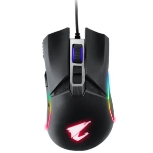 Геймърска оптична мишка Gigabyte Aorus M5 RGB Fusion основен изглед с RGB осветление