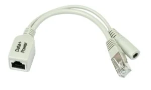Пасивно POE захранващо устройство MikroTik RBPOE PoE 28 V продукт снимка с видим RJ-45 порт
