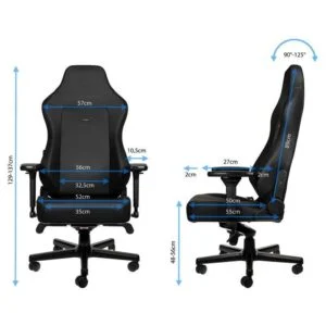 Геймърски стол noblechairs HERO Black Edition детайл на седалката и тапицерията
