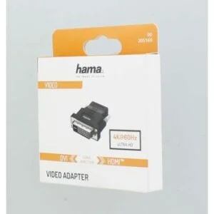 Адаптер HAMA 205169 с DVI-D мъжко и HDMI женско конектори в близък план