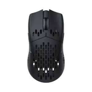 Геймърска мишка Keychron M1 Matte Black Wireless от преден план с видими бутони и дизайн