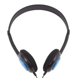Слушалки MAXELL KIDS показващи регулируемите наушници и кабел