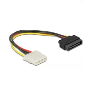 Кабел DeLock Power Cable SATA 15 pin женско към 4 pin женско 20 cm продуктова снимка