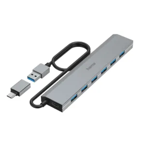 HAMA 7-портов хъб USB 3.2 Gen 1 5 Gbit/s USB-C адаптер основна снимка