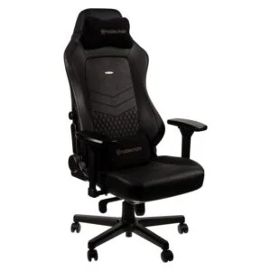 Геймърски стол noblechairs HERO Real Leather Black основна снимка от преден ъгъл