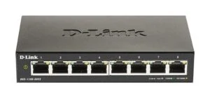 Суич D-Link DGS-1100-08V2 8 портов Gigabit Smart Switch с преден изглед