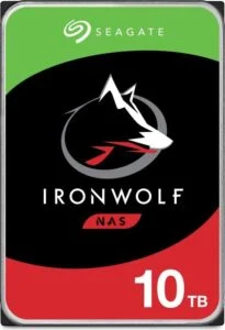 Хард диск SEAGATE IronWolf NAS 10TB 256MB Cache SATA 6.0Gb/s продуктова снимка с видима маркировка