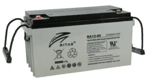 Оловна батерия RITAR RA12-80 AGM 12V 80 Ah с терминал F11 M6 продуктова снимка