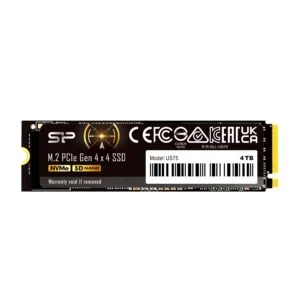 SSD Silicon Power US75 4TB M.2-2280 PCIe Gen 4x4 NVMe продукт снимка отпред